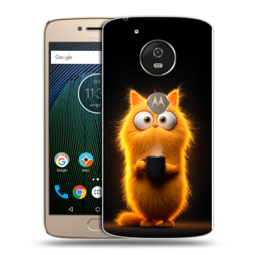 Силиконовый чехол на Motorola Moto G5s с принтом Смешной кот