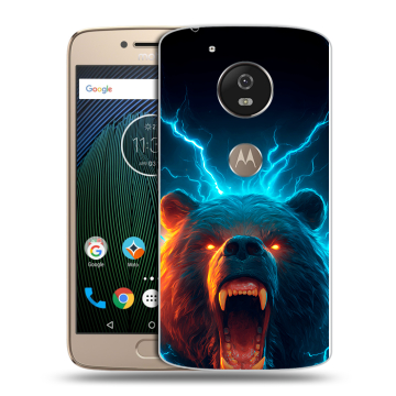 Силиконовый чехол на Motorola Moto G5s с принтом Медведь