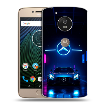 Силиконовый чехол на Motorola Moto G5s с принтом Mercedes Мерседес
