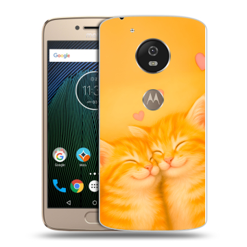 Силиконовый чехол на Motorola Moto G5s с принтом Милые котята