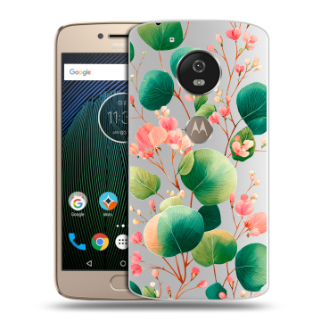 Силиконовый чехол на Motorola Moto G5s с принтом женский