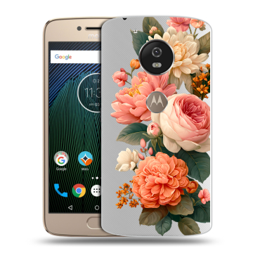 Силиконовый чехол на Motorola Moto G5s с принтом цветы