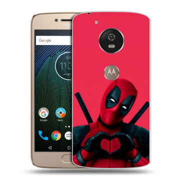Силиконовый чехол на Motorola Moto G5s с принтом Дедпул Deadpool