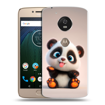 Силиконовый чехол на Motorola Moto G5s с принтом милая панда
