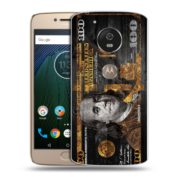 Силиконовый чехол на Motorola Moto G5s с принтом Доллар деньги