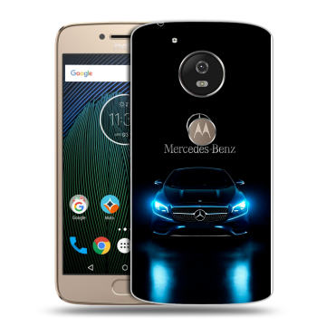 Силиконовый чехол на Motorola Moto G5s с принтом Mercedes Мерседес