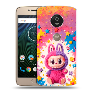 Силиконовый чехол на Motorola Moto G5s с принтом Labubu Лабубу