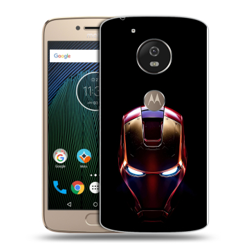 Силиконовый чехол на Motorola Moto G5s с принтом IronMan Железный человек