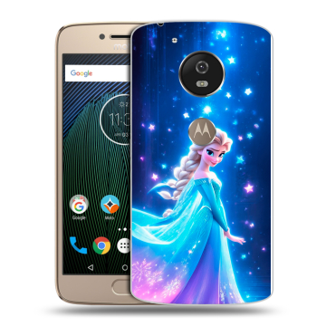 Силиконовый чехол на Motorola Moto G5s с принтом Холодное сердце Frozen