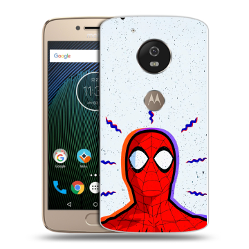 Силиконовый чехол на Motorola Moto G5s с принтом Spiderman Человек паук