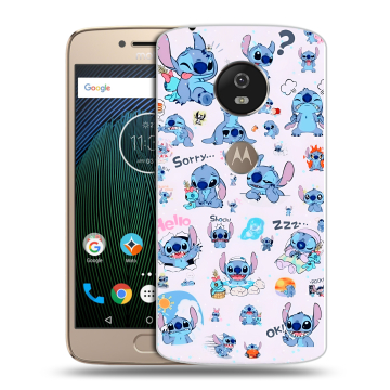 Силиконовый чехол на Motorola Moto G5s с принтом Лило и Стич