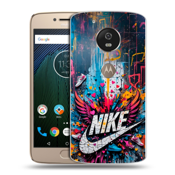 Силиконовый чехол на Motorola Moto G5s с принтом Nike Найк