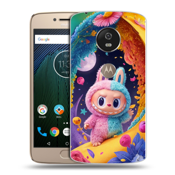 Силиконовый чехол на Motorola Moto G5s с принтом Labubu Лабубу