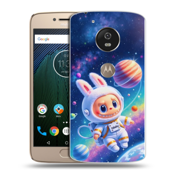 Силиконовый чехол на Motorola Moto G5s с принтом Labubu Лабубу