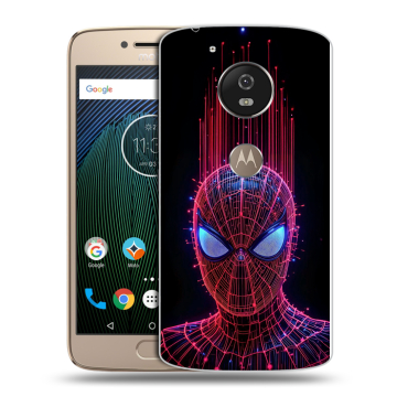 Силиконовый чехол на Motorola Moto G5s с принтом Spiderman Человек паук