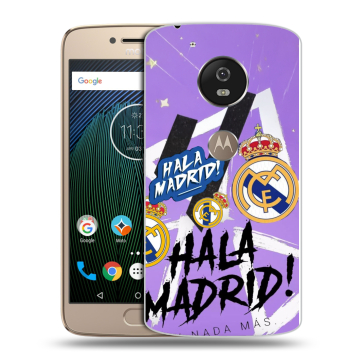 Силиконовый чехол на Motorola Moto G5s с принтом Real Madrid Реал Мадрид