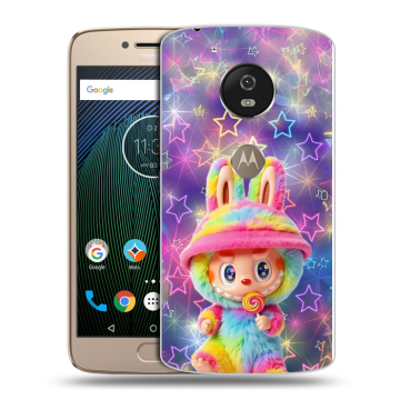 Силиконовый чехол на Motorola Moto G5s с принтом Labubu Лабубу