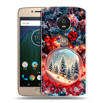 Силиконовый чехол на Motorola Moto G5s с принтом Новый год Силиконовый чехол на Motorola Moto G5s с принтом Новый год