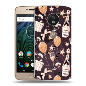 Силиконовый чехол на Motorola Moto G5s с принтом Новый год Силиконовый чехол на Motorola Moto G5s с принтом Новый год