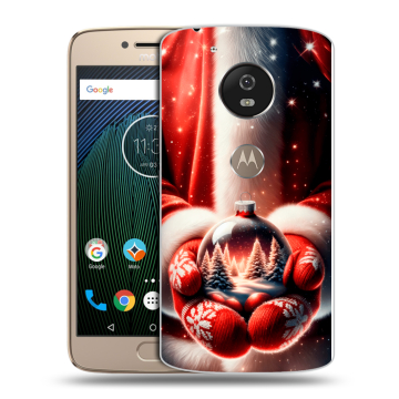 Силиконовый чехол на Motorola Moto G5s с принтом Новый год