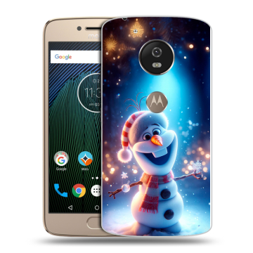 Силиконовый чехол на Motorola Moto G5s с принтом Новый год