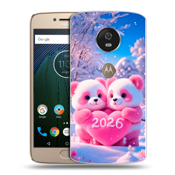 Силиконовый чехол на Motorola Moto G5s с принтом Новый год