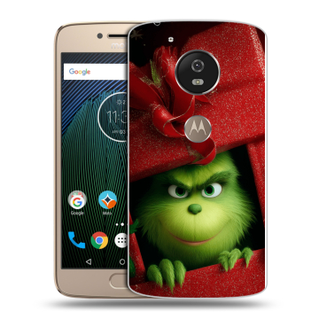 Силиконовый чехол на Motorola Moto G5s с принтом Новый год