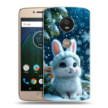 Силиконовый чехол на Motorola Moto G5s с принтом Новый год