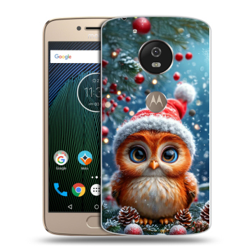 Силиконовый чехол на Motorola Moto G5s с принтом Новый год