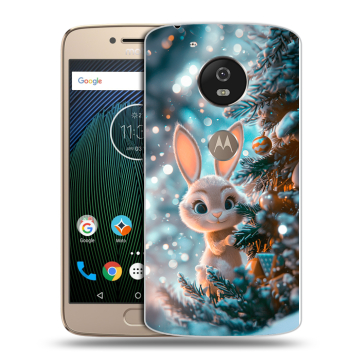 Силиконовый чехол на Motorola Moto G5s с принтом Новый год