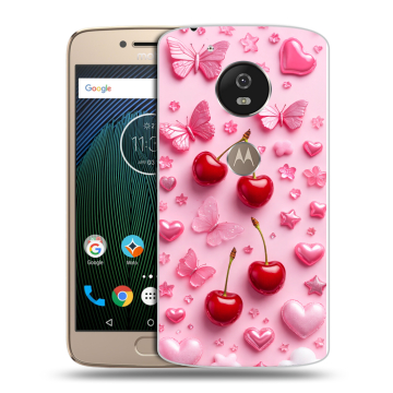 Силиконовый чехол на Motorola Moto G5s с принтом для девочек