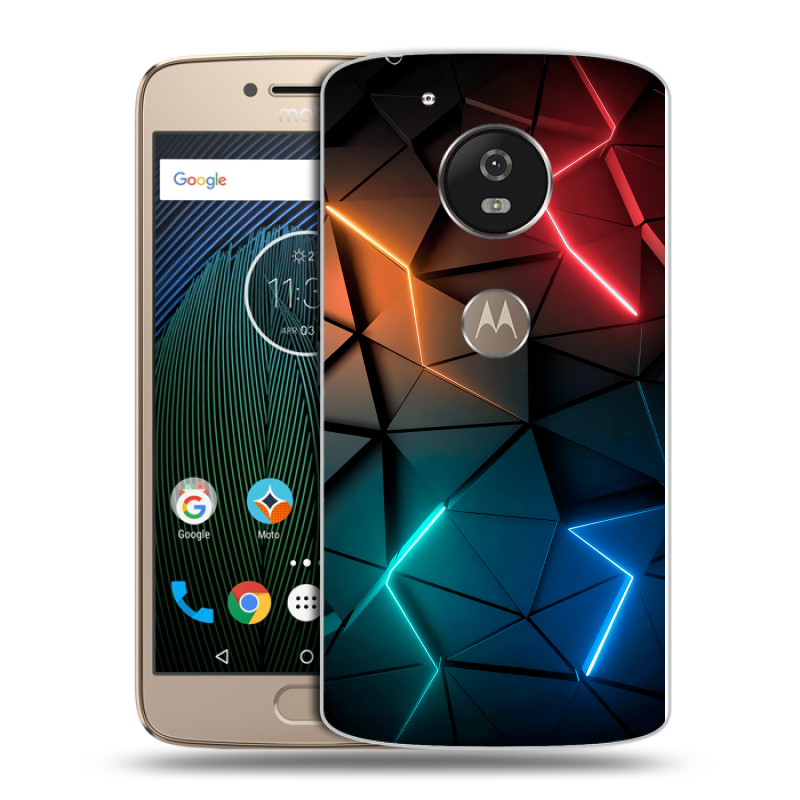 Силиконовый чехол на Motorola Moto G5s с принтом Абстракция неон Силиконовый чехол на Motorola Moto G5s с принтом Абстракция неон