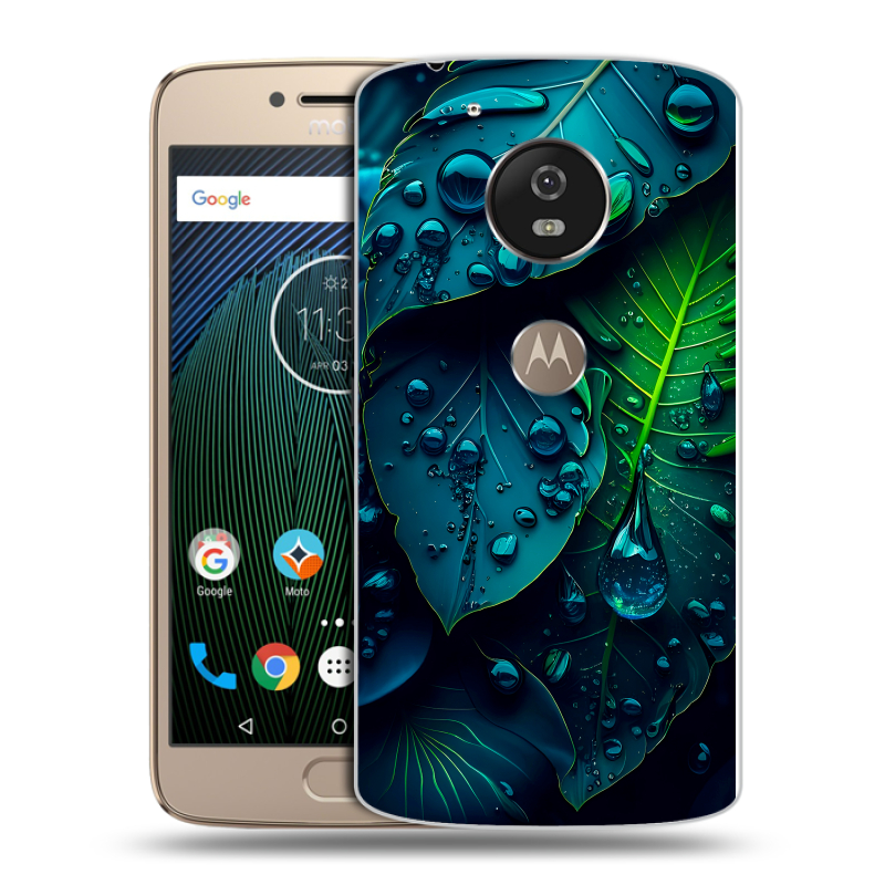 Силиконовый чехол на Motorola Moto G5s с принтом Листья Силиконовый чехол на Motorola Moto G5s с принтом Листья