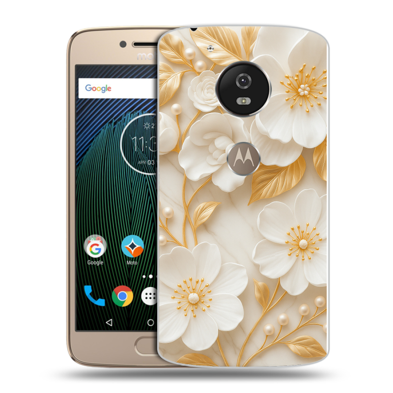 Пластиковый чехол на Motorola Moto G5s с принтом Цветы Пластиковый чехол на Motorola Moto G5s с принтом Цветы
