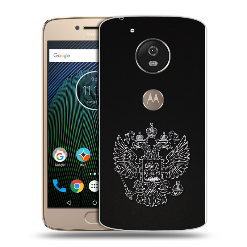 Пластиковый чехол на Motorola Moto G5s с принтом Герб России Пластиковый чехол на Motorola Moto G5s с принтом Герб России