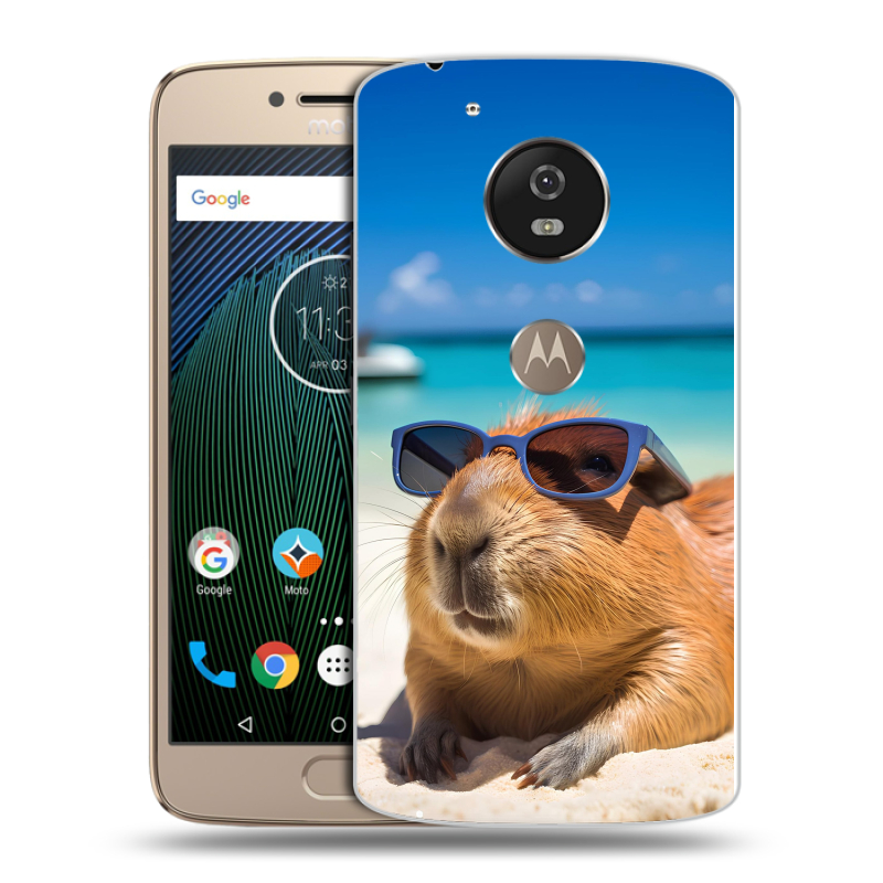 Силиконовый чехол на Motorola Moto G5s с принтом Капибара Силиконовый чехол на Motorola Moto G5s с принтом Капибара