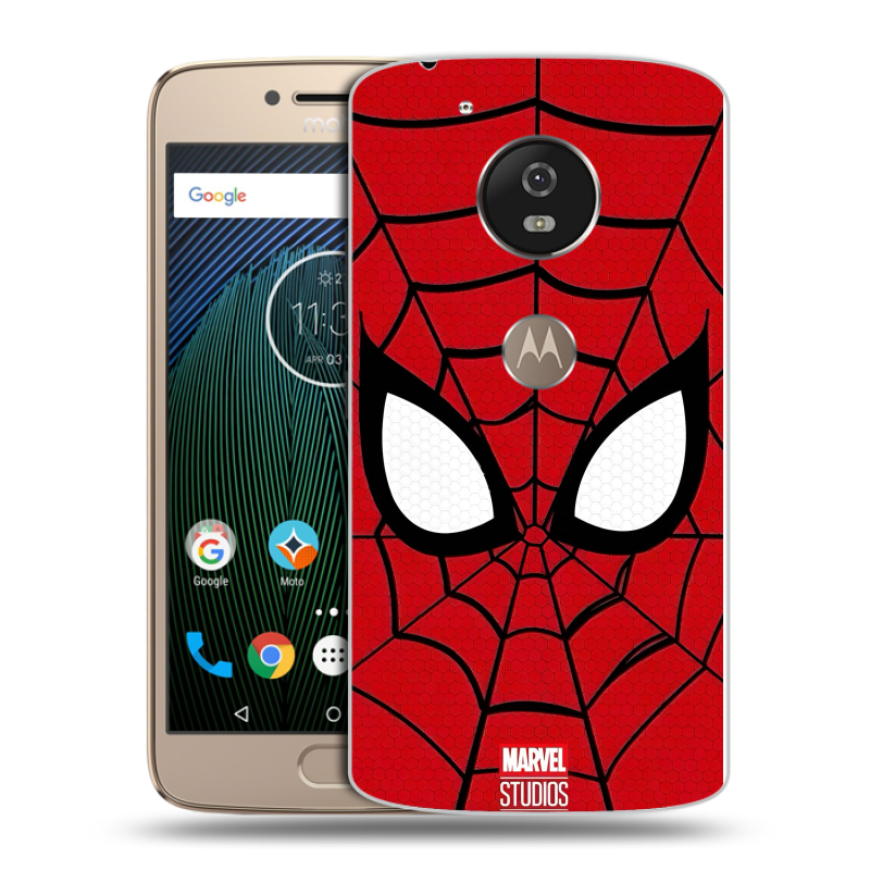 Силиконовый чехол на Motorola Moto G5s с принтом человек паук spiderman Силиконовый чехол на Motorola Moto G5s с принтом человек паук spiderman