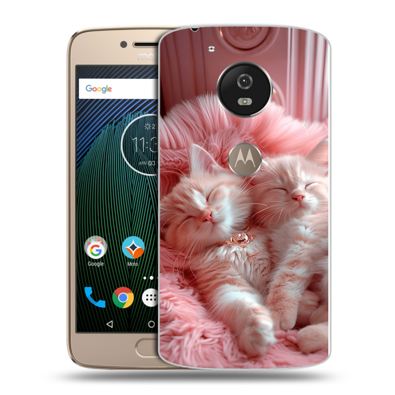 Силиконовый чехол на Motorola Moto G5s с принтом котята котики Силиконовый чехол на Motorola Moto G5s с принтом котята котики