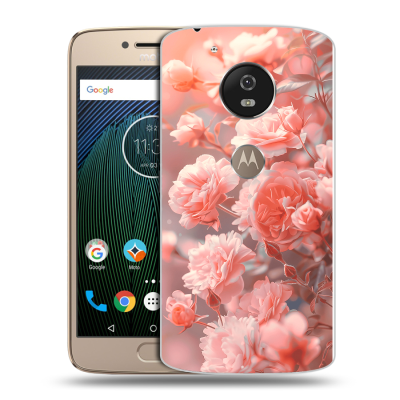 Силиконовый чехол на Motorola Moto G5s с принтом Розы цветы Силиконовый чехол на Motorola Moto G5s с принтом Розы цветы