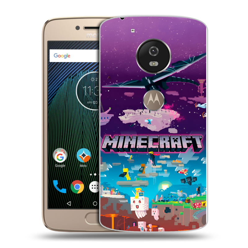 Пластиковый чехол на Motorola Moto G5s с принтом Майнкрафт Minecraft Пластиковый чехол на Motorola Moto G5s с принтом Майнкрафт Minecraft