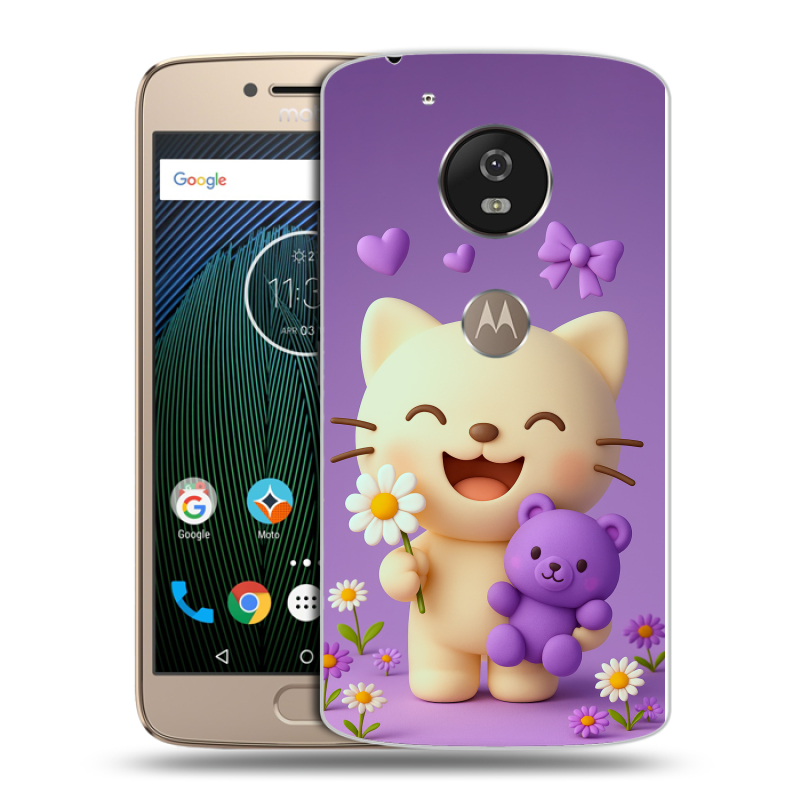 Силиконовый чехол на Motorola Moto G5s с принтом для девочек Силиконовый чехол на Motorola Moto G5s с принтом для девочек