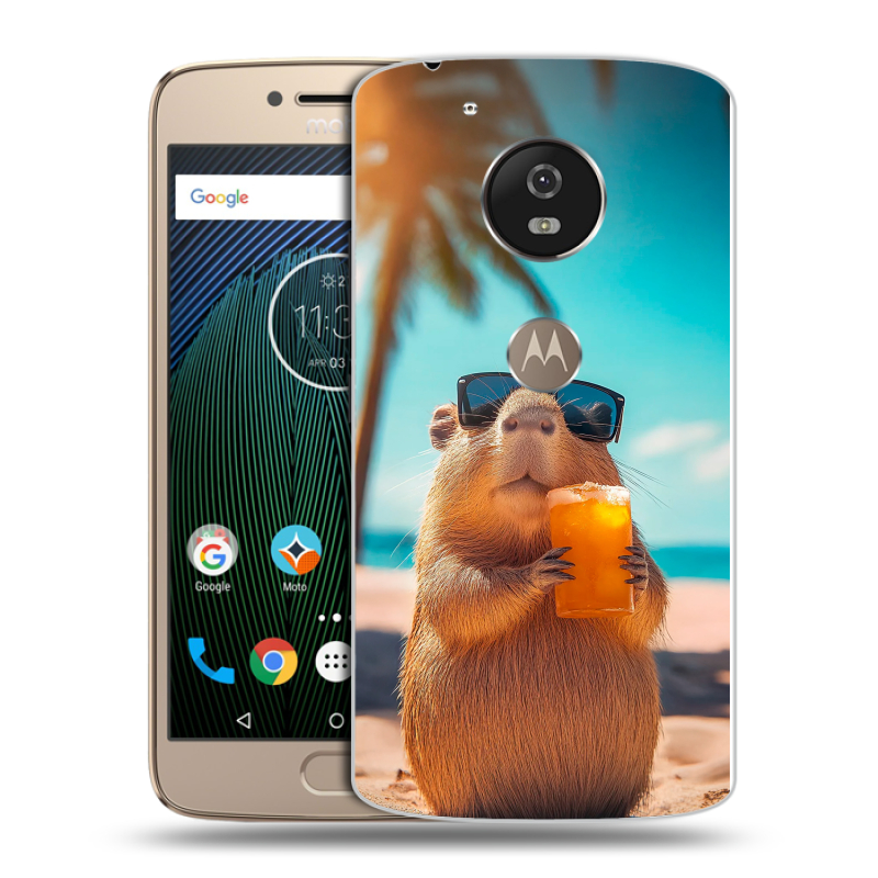 Силиконовый чехол на Motorola Moto G5s с принтом Капибара Силиконовый чехол на Motorola Moto G5s с принтом Капибара