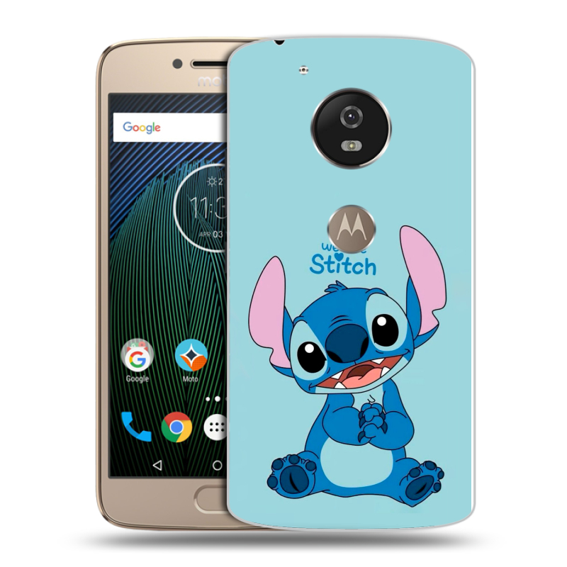 Пластиковый чехол на Motorola Moto G5s с принтом Лило и Стич Пластиковый чехол на Motorola Moto G5s с принтом Лило и Стич