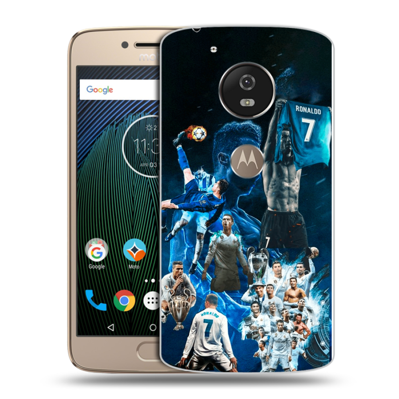 Силиконовый чехол на Motorola Moto G5s с принтом Реал Роналдо Силиконовый чехол на Motorola Moto G5s с принтом Реал Роналдо