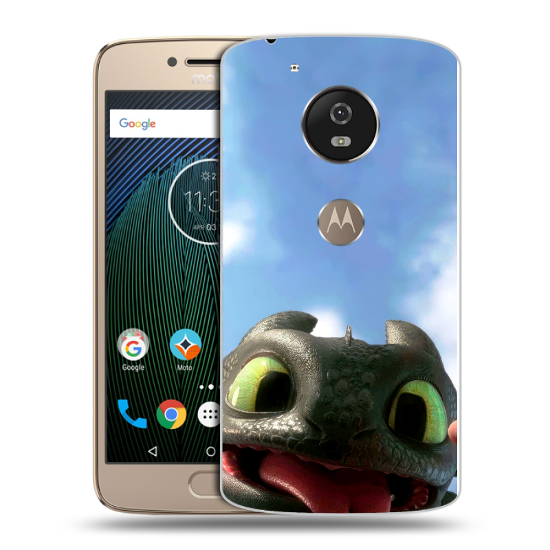 Силиконовый чехол на Motorola Moto G5s с принтом Как приручить дракона Силиконовый чехол на Motorola Moto G5s с принтом Как приручить дракона