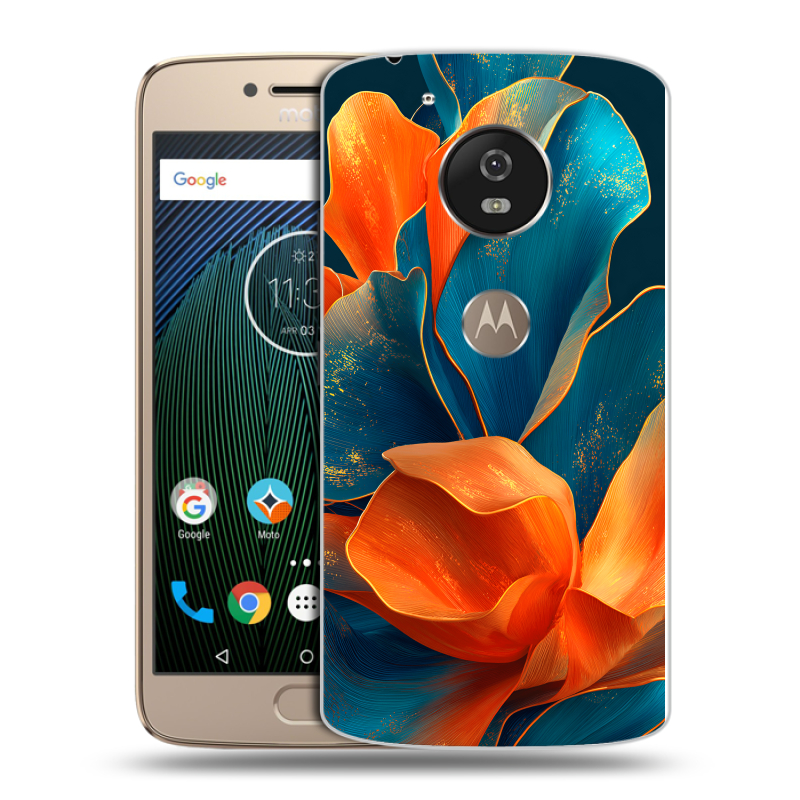 Пластиковый чехол на Motorola Moto G5s с принтом Цветы Пластиковый чехол на Motorola Moto G5s с принтом Цветы