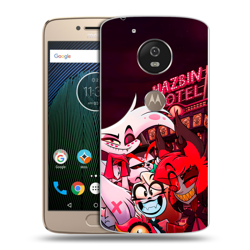 Силиконовый чехол на Motorola Moto G5s с принтом Hazbin Hotel Отель Хазбин Силиконовый чехол на Motorola Moto G5s с принтом Hazbin Hotel Отель Хазбин