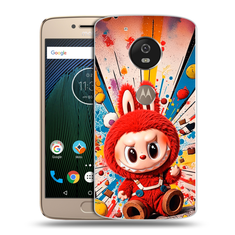 Пластиковый чехол на Motorola Moto G5s с принтом Labubu Лабубу Пластиковый чехол на Motorola Moto G5s с принтом Labubu Лабубу