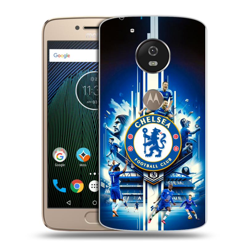 Силиконовый чехол на Motorola Moto G5s с принтом Chelsea Челси Силиконовый чехол на Motorola Moto G5s с принтом Chelsea Челси