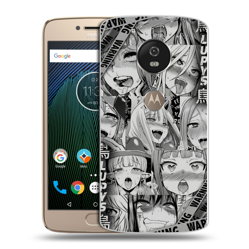 Пластиковый чехол на Motorola Moto G5s с принтом Ahegao Ахегао Аниме Пластиковый чехол на Motorola Moto G5s с принтом Ahegao Ахегао Аниме
